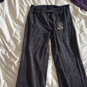 Baby blue (baby phat) navy blue velour pants